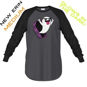 LuLaRoe Glow-in-the-Dark Ghost Long Sleeve Shirt Erin Medium Uni-sex